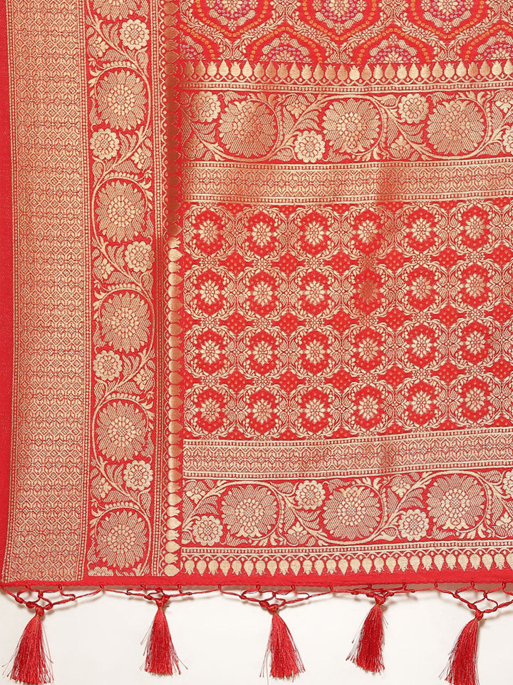 Bandhez Art Handloom Saree with Zari Border