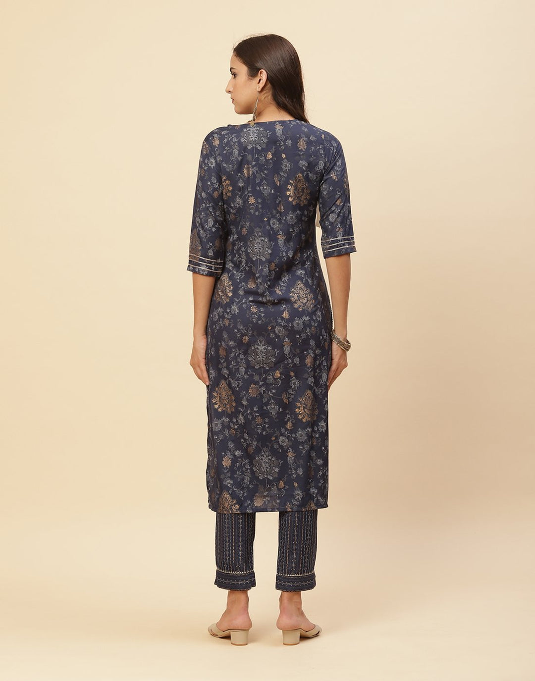 Embroidered Cotton Kurti With Pant