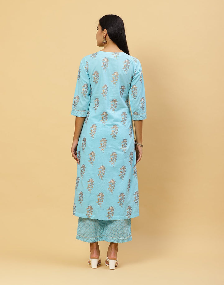 Printed Cotton Kurti With Pant