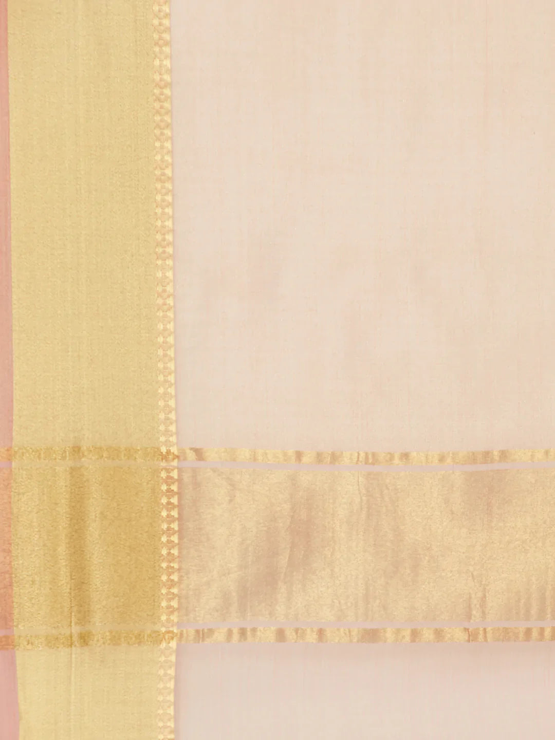 Plain Zari Border Handloom Woven Saree