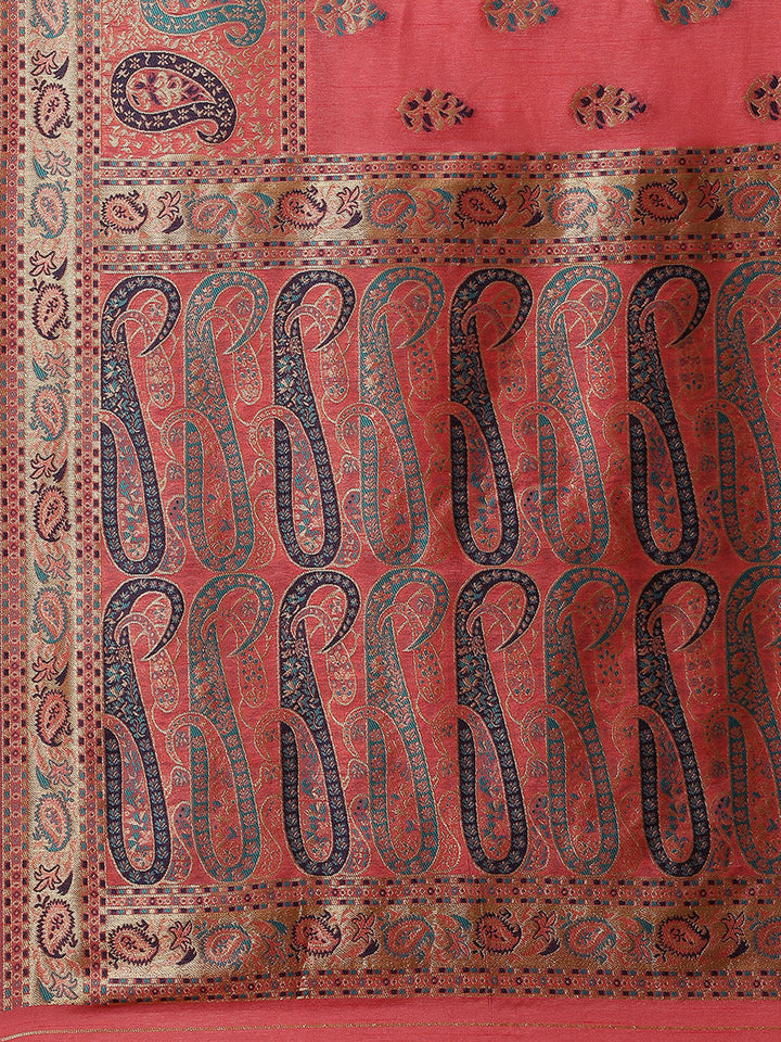 Zari Border Booti Handloom Woven Saree