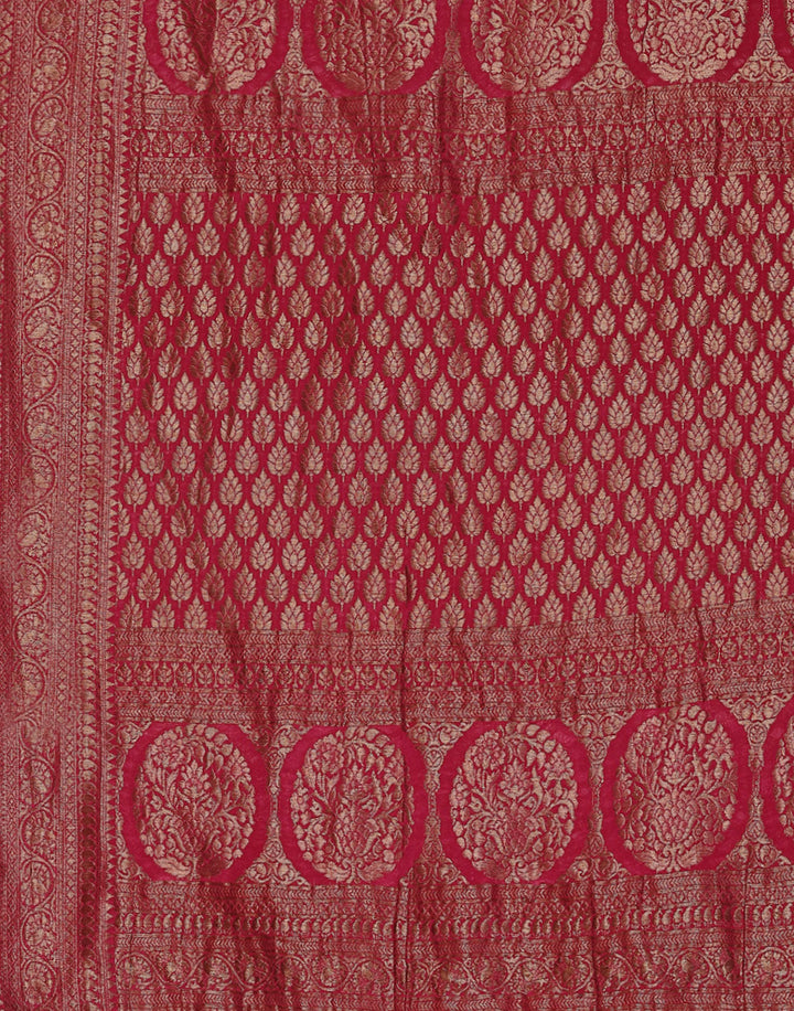 Beautiful Antique Zari Jaal Crepe Saree