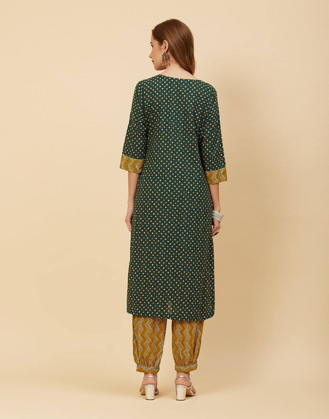 Printed Cotton Kurti With Salwar