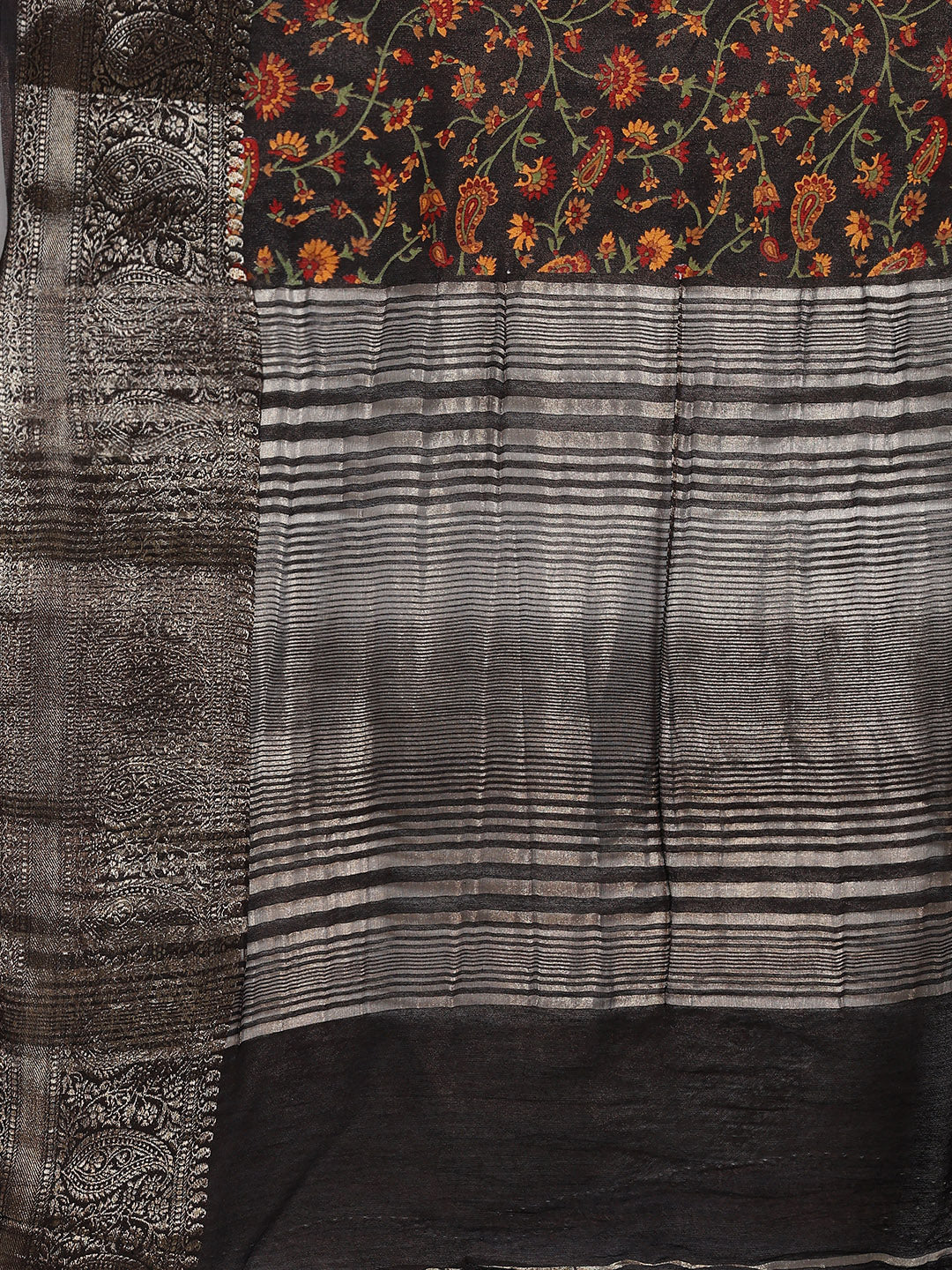 Digital Printed Cotton Blend Woven Saree