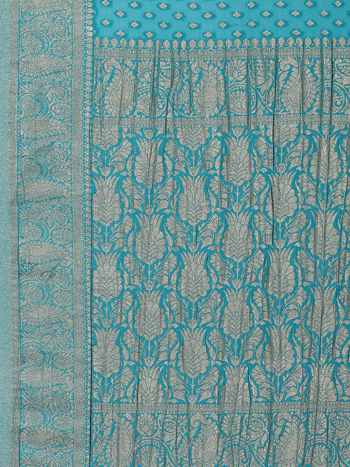 Zari Border Plain Crepe Saree
