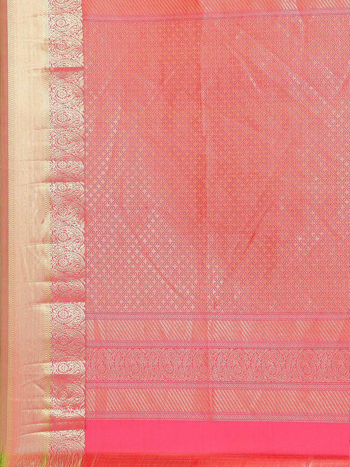 Resham Zari Border Woven Soft Silk Saree