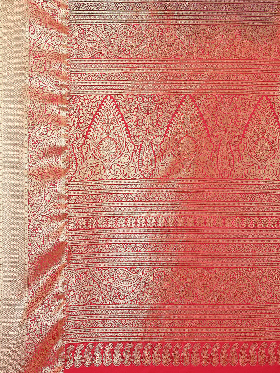 Art Handloom Saree with Brocade Zari Jaal Border