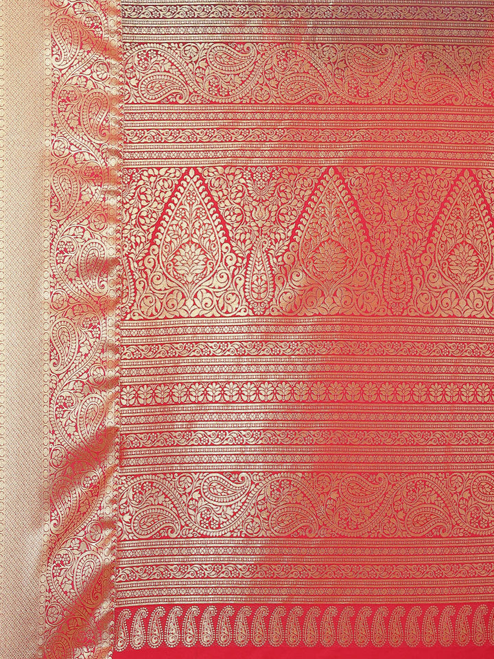 Art Handloom Saree with Brocade Zari Jaal Border