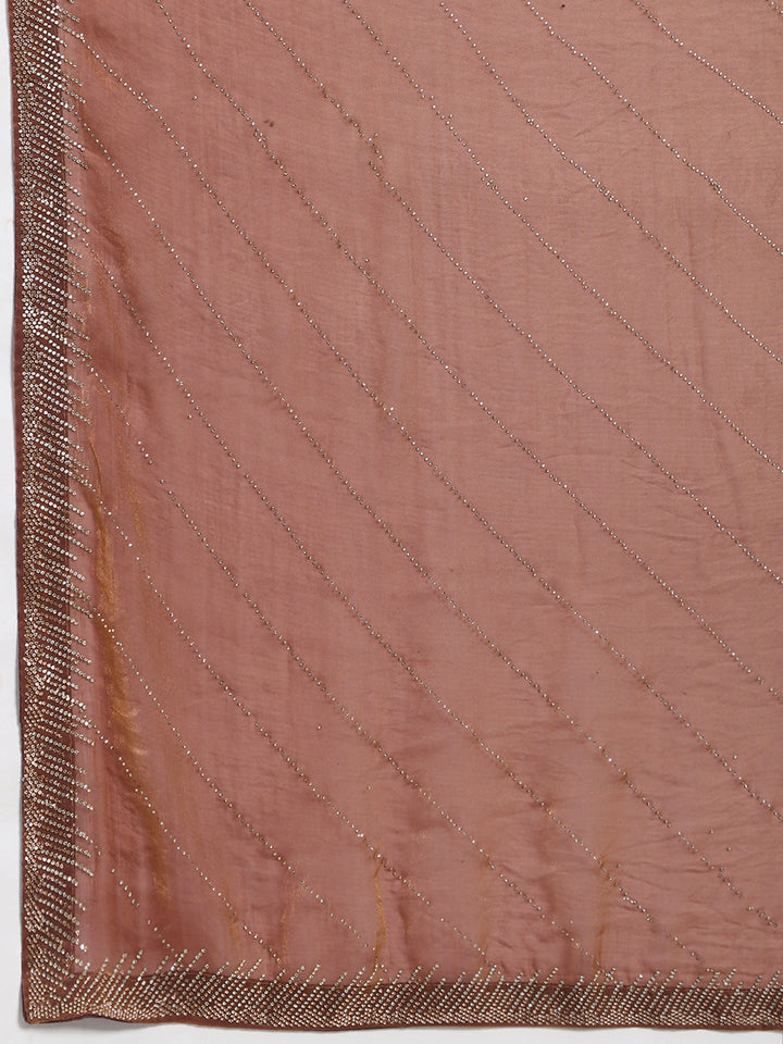 Stone Work Embellished Tissue Saree