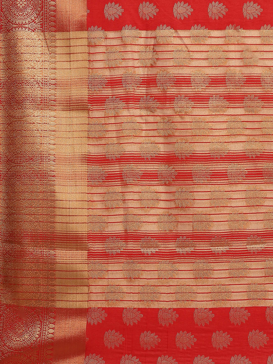 Zari Border Booti Handloom Woven Saree