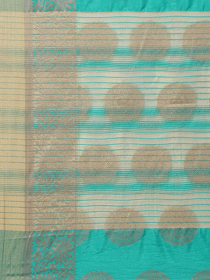 Zari Border Booti Art Handloom Woven Saree