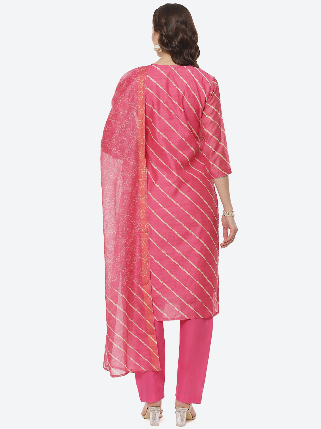 Embroidered Cotton Salwar Kameez Stitched Suit With Chanderi Dupatta