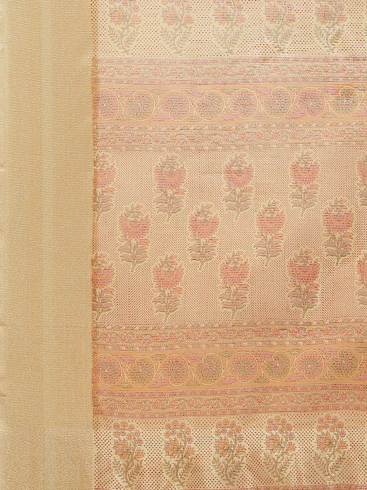 Floral Printed Cotton Saree
