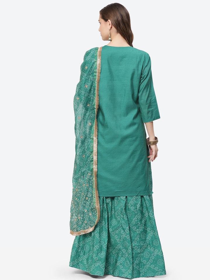 Embroidered Cotton Chanderi Lehenga Choli With Chanderi Dupatta