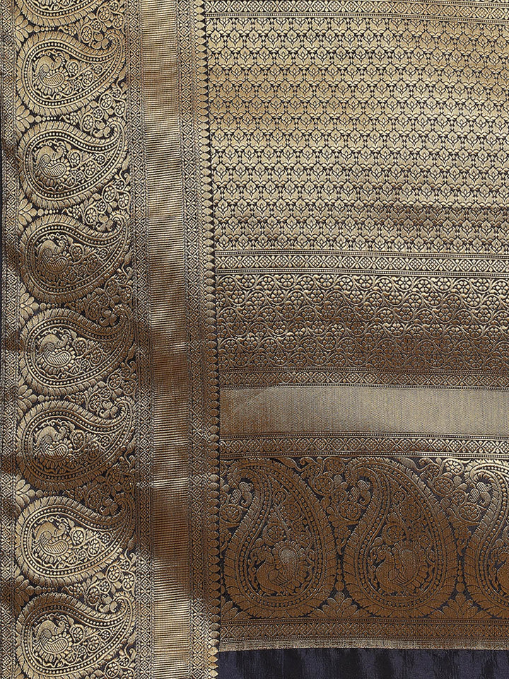 Zari Border Booti Art Handloom Woven Saree