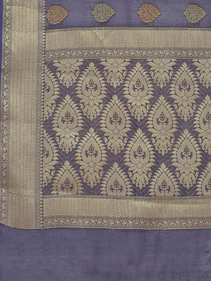 Zari Booti Woven Cotton Saree