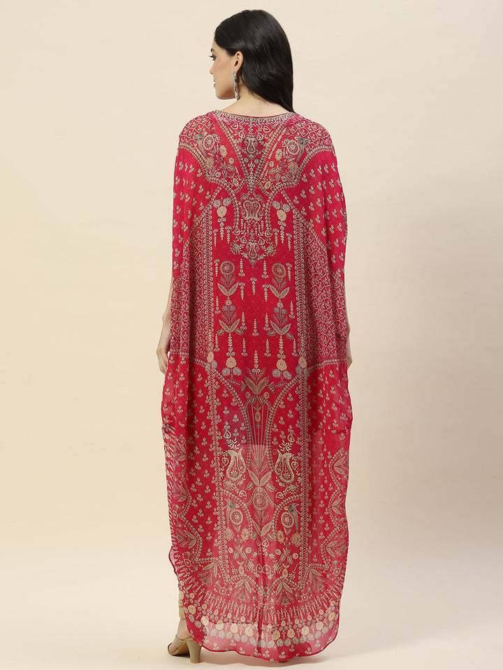 Digital Print Georgette Kaftan Kurta