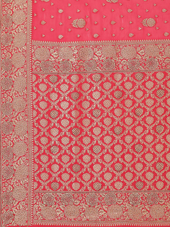 Floral Embroidered Georgette Saree