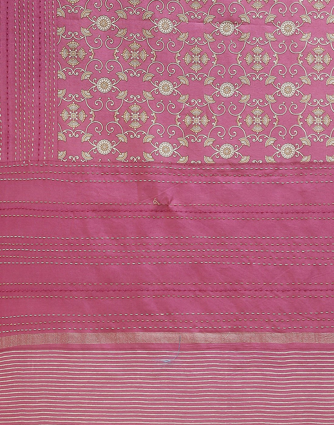 Kantha Border Printed Cotton Saree