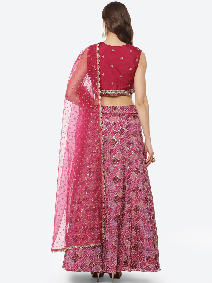 Sequence Georgette Lehenga With Choli And Net Dupatta