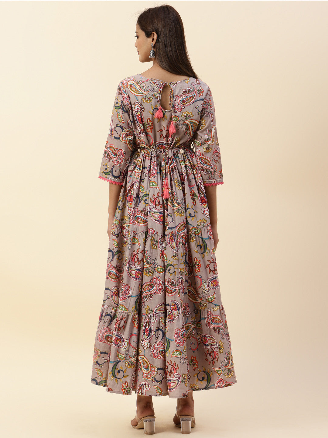 Floral Printed Cotton Anarkali Kurta