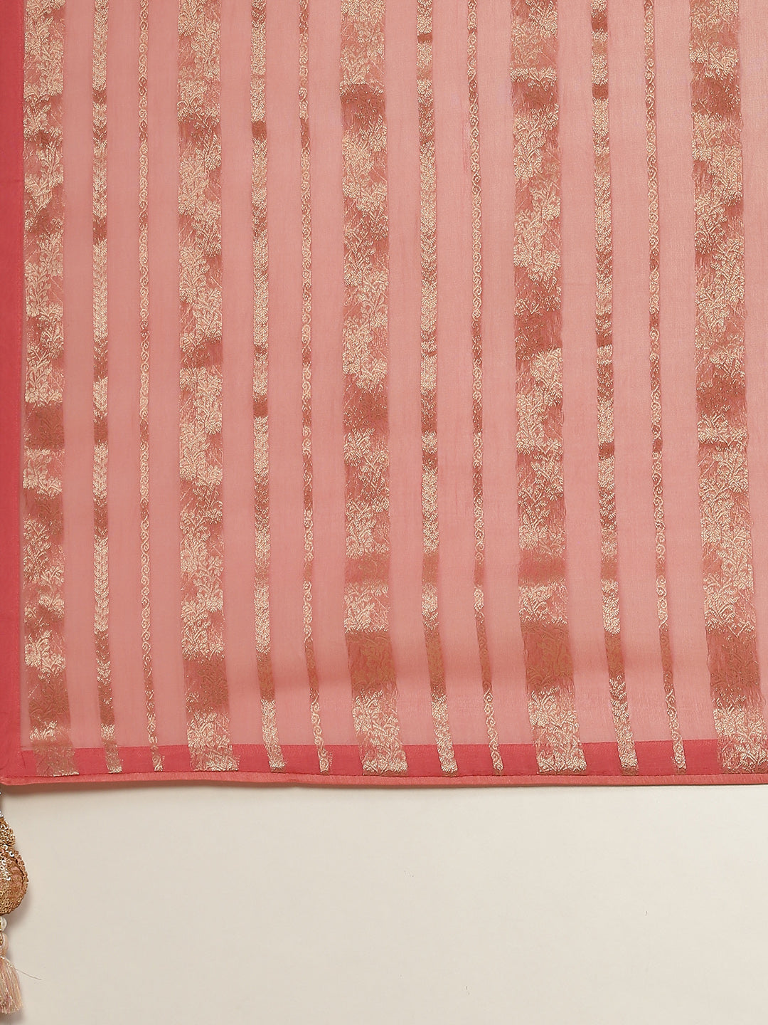 Zari Jaal Organza Plain Saree