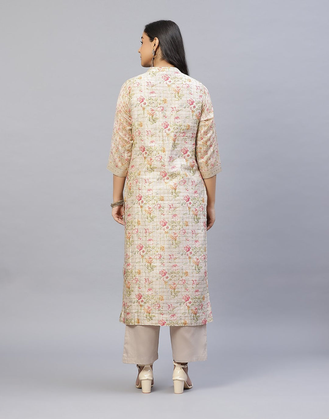 Chanderi Printed Kurti Pant Set