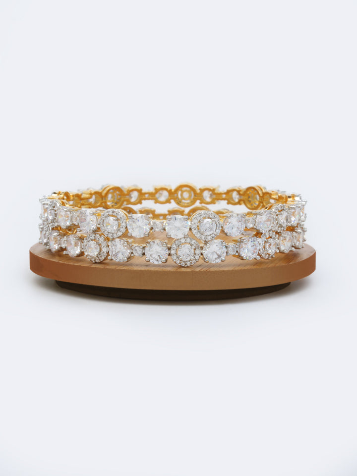 Golden &amp; White Bangle Set