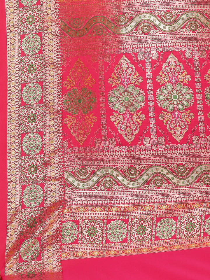 Art Handloom Saree with Zari Border Booti