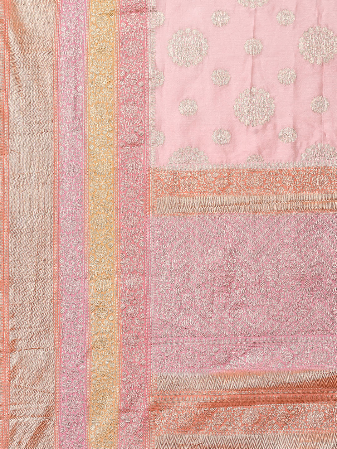 Zari Border Booti Cotton Woven Saree