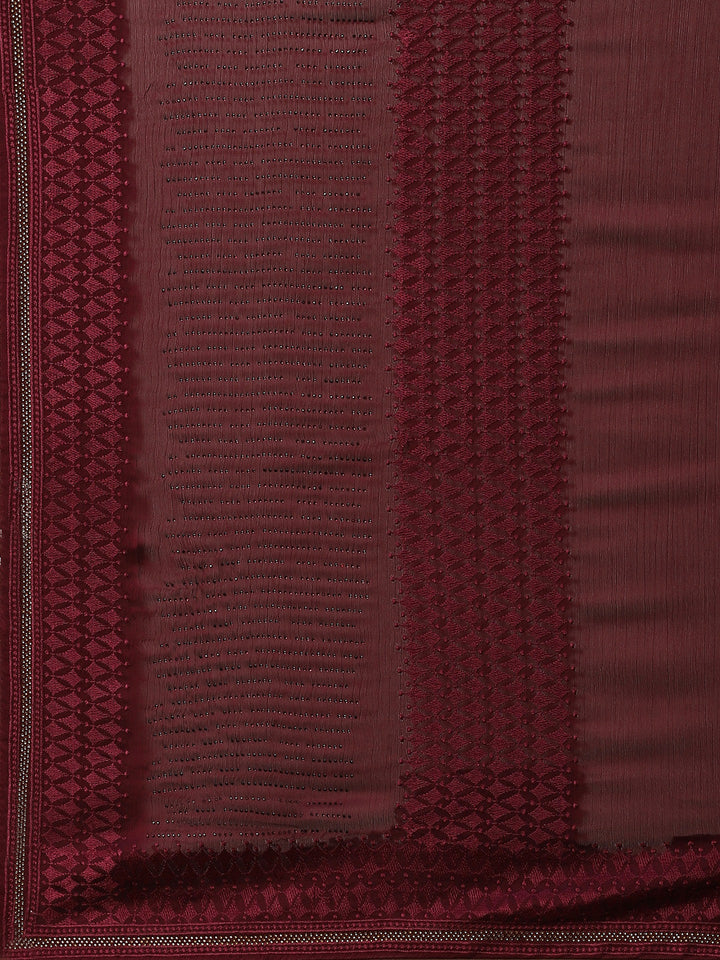Swarovski Embroidered Chiffon Saree