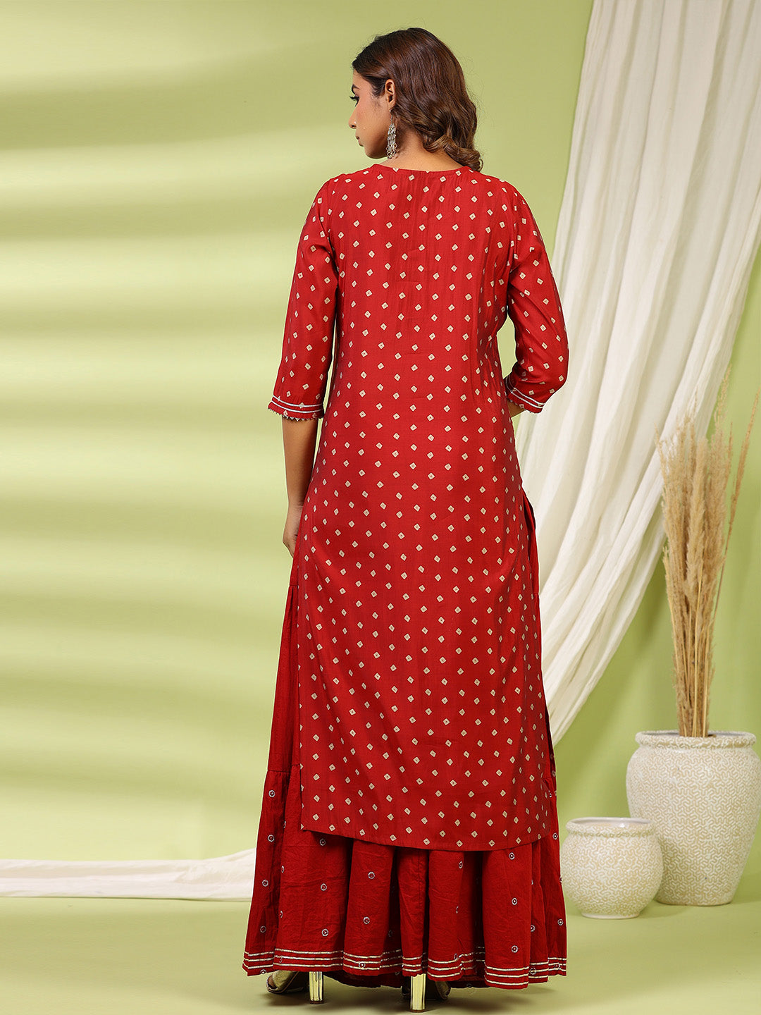 Printed Cotton Choli With Lehenga &amp; Net Dupatta