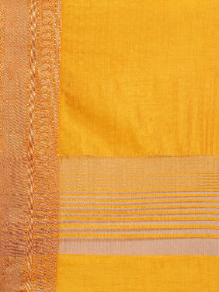 Zari Border Booti Tussar Woven Saree