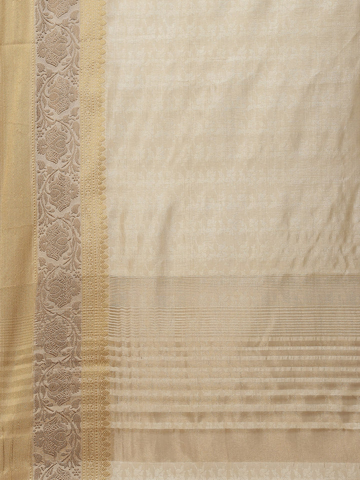 Plain Zari Border Handloom Woven Saree