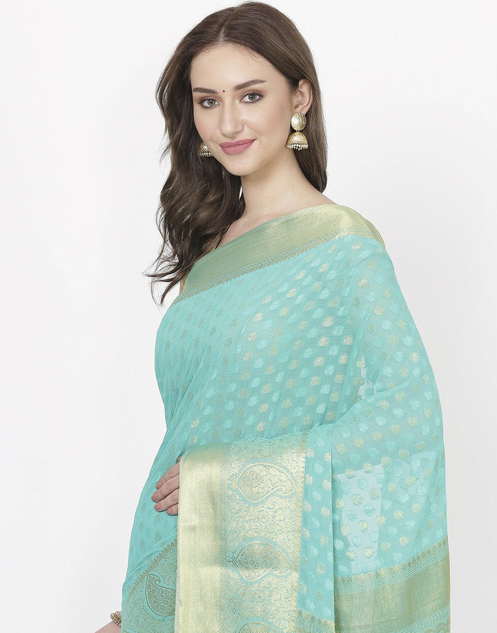 Red Art Chiffon Saree