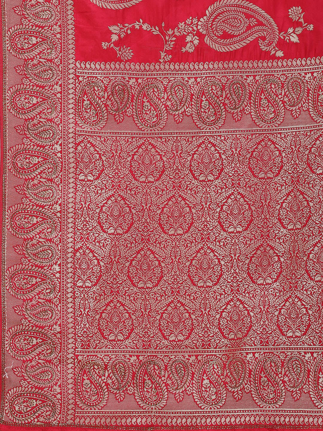 Stone Work Banarasi Embroidered Saree