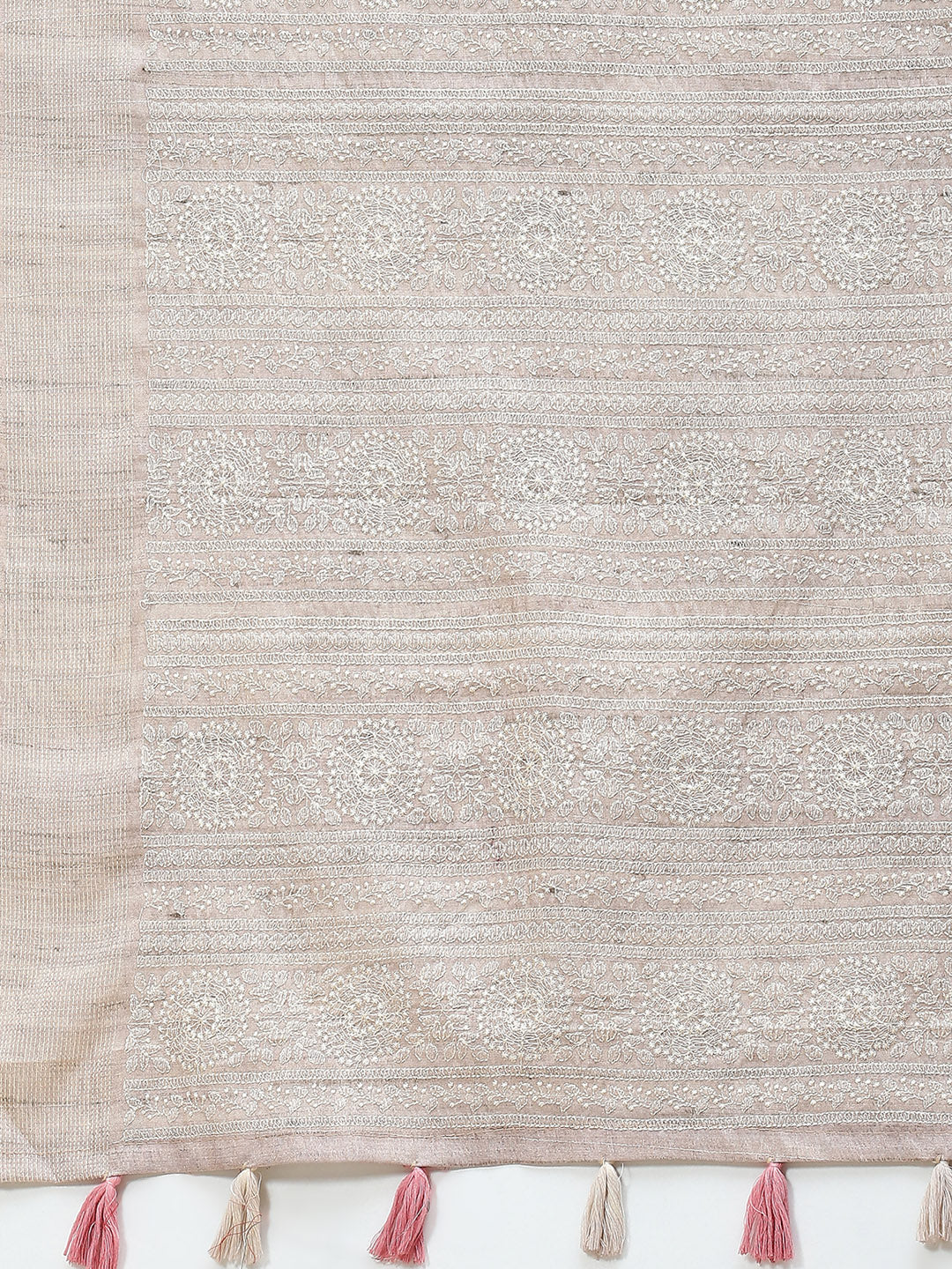 Plain Woven Tusser Saree