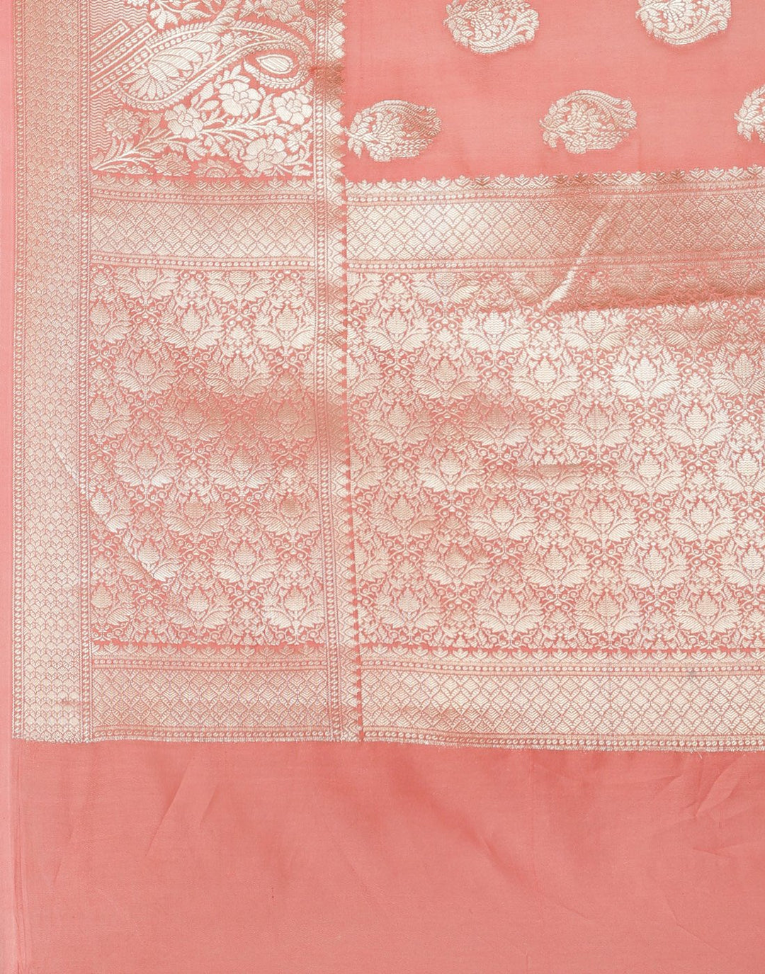 Woven Cotton Saree With Zari Border