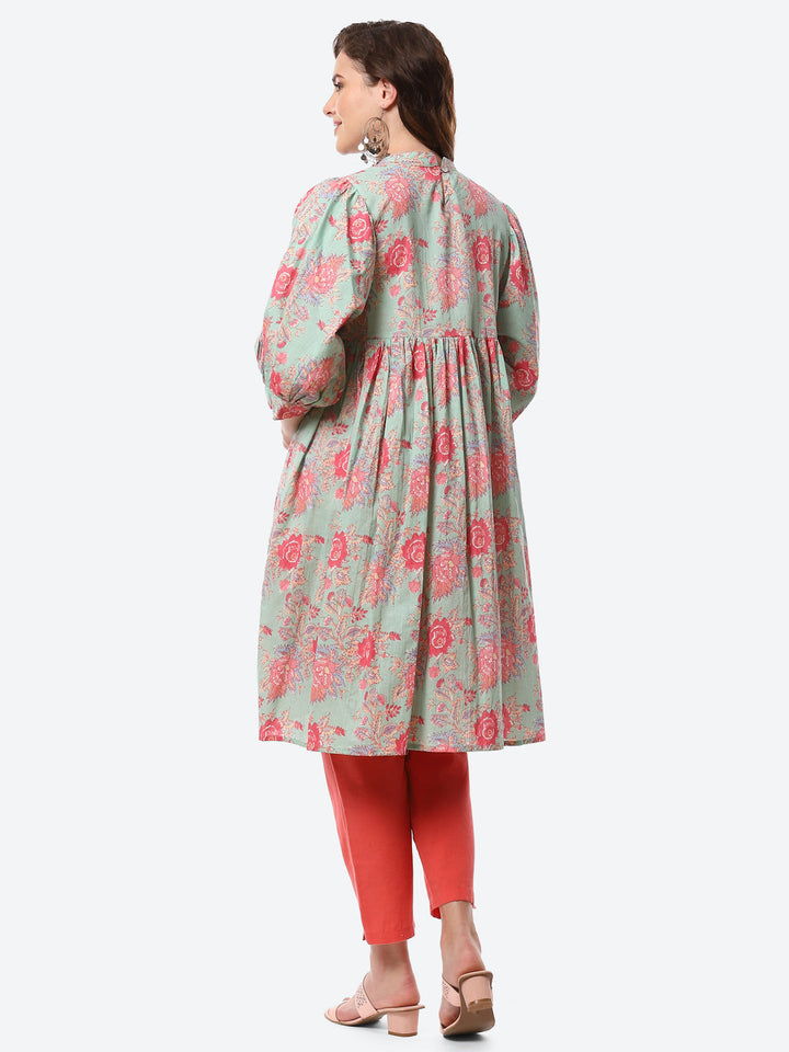 Floral Printed Cotton Kurti