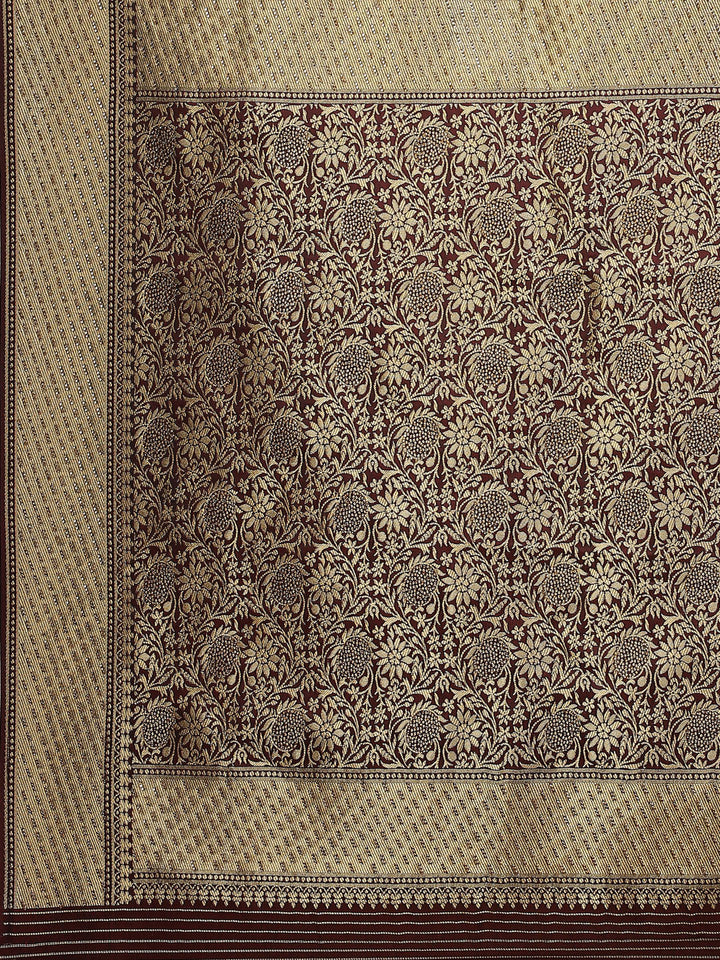 Floral Stone Jaal Banarasi Woven Saree