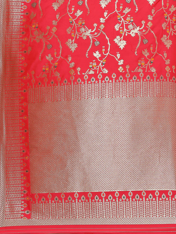 Zari Jaal Woven Art Silk Banarsi Saree