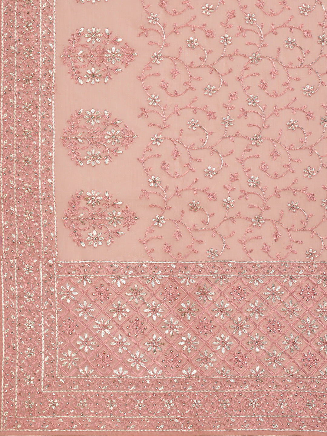 Resham Jaal Embroidered Organza Saree