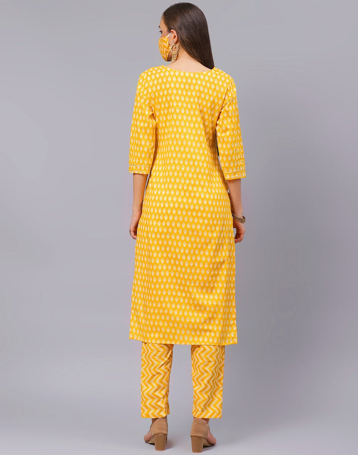 Straight Cotton Printed Salwar Kameez Stitched Suit
