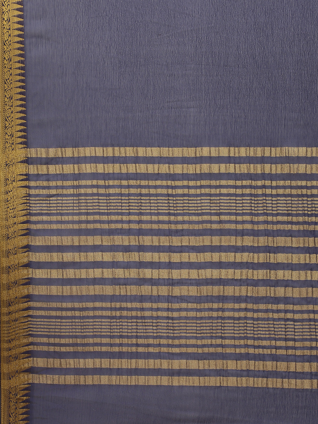 Plain Zari Border Chiffon Saree
