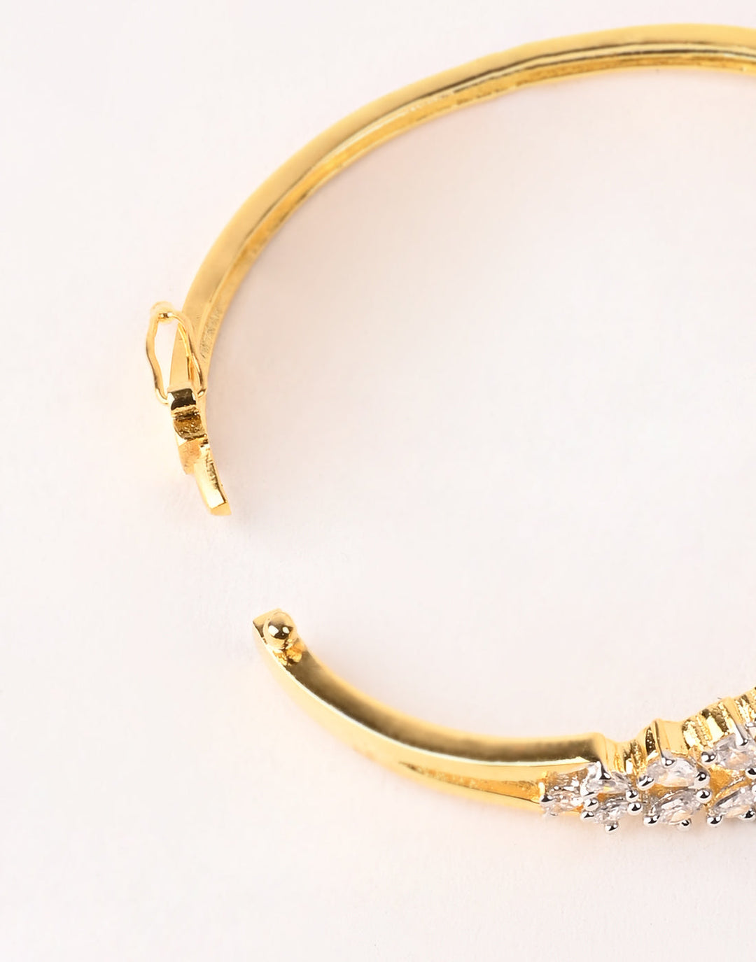 Gold Plated Bracelet Embellished With Diamond Stone