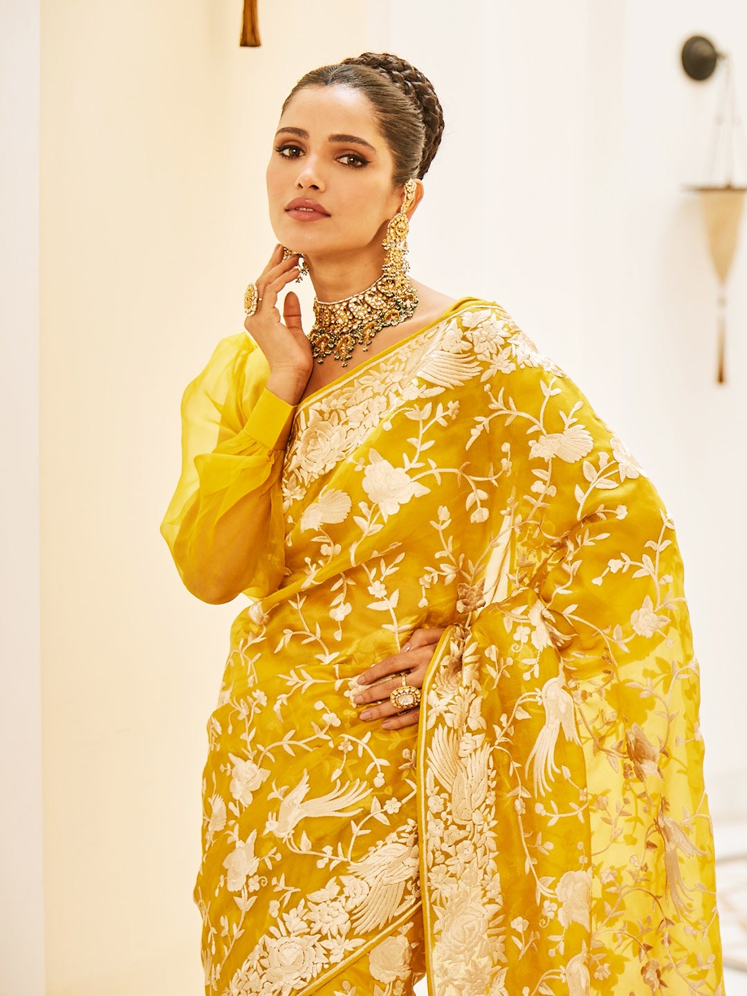 Organza Embroidery Saree
