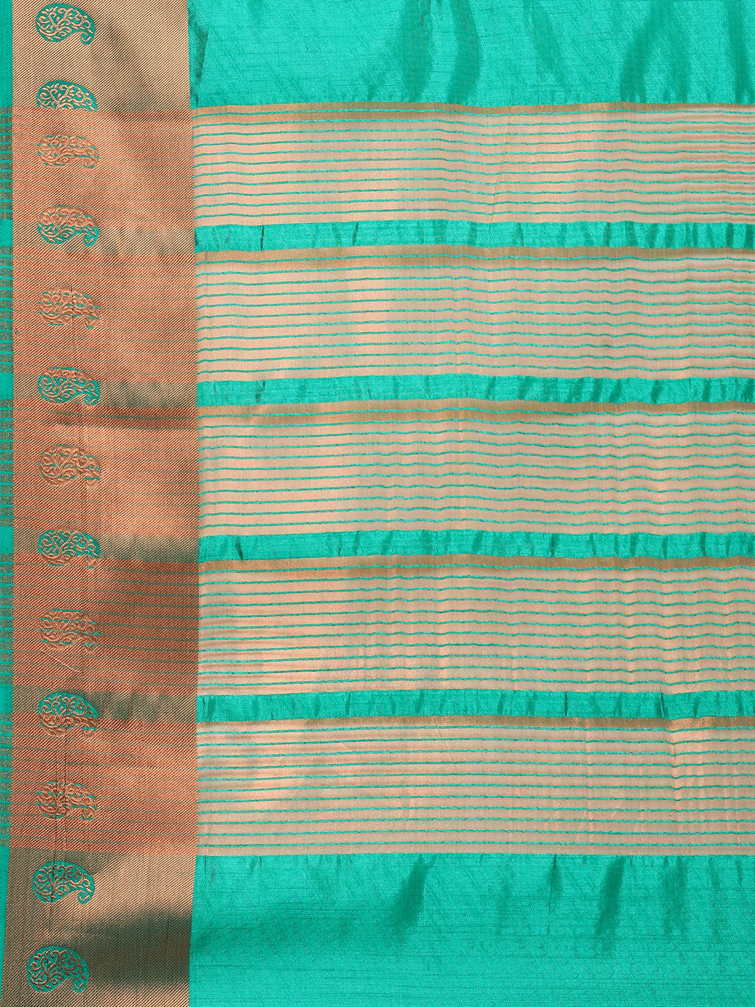 Plain Zari Border Handloom Woven Saree