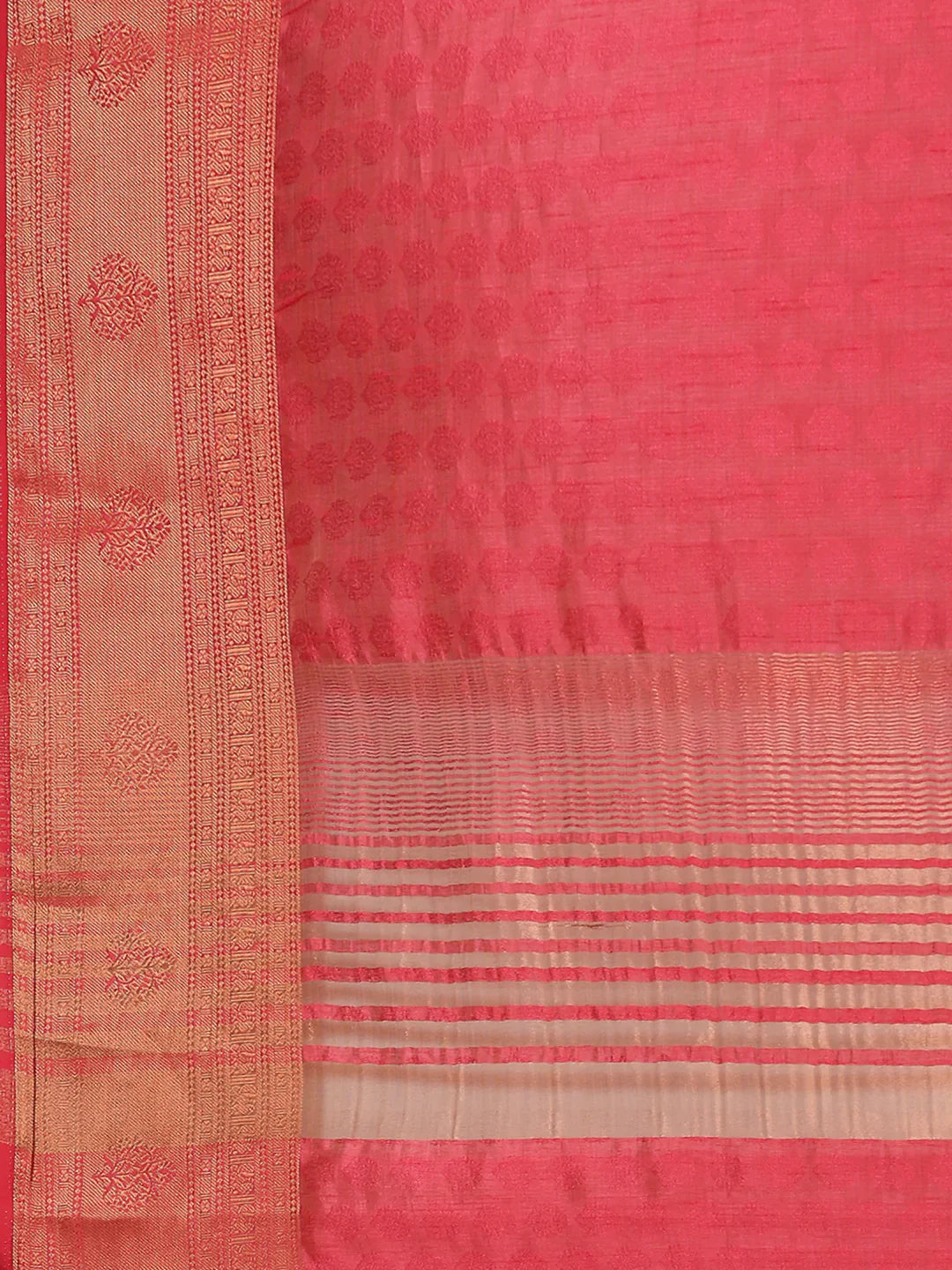 Plain Zari Border Handloom Woven Saree