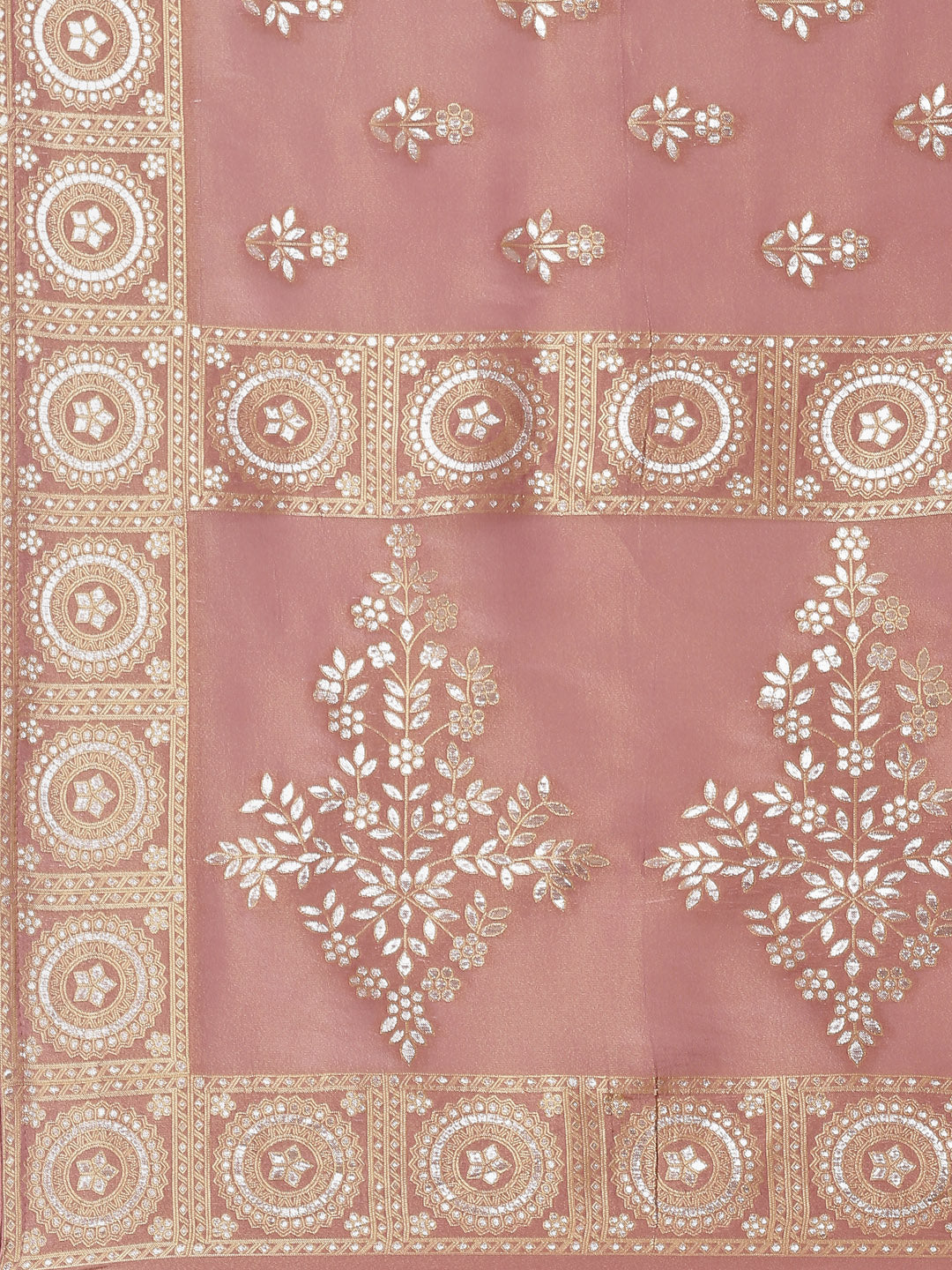 Zari Border Booti Banarasi Woven Saree