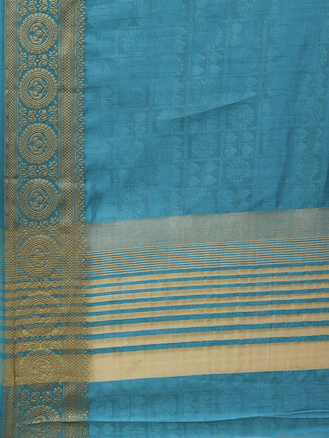 Plain Zari Border Art Handloom Woven Saree
